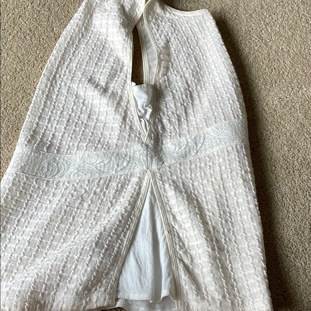 Cream Textured Tank Top - Picture 5 of 6